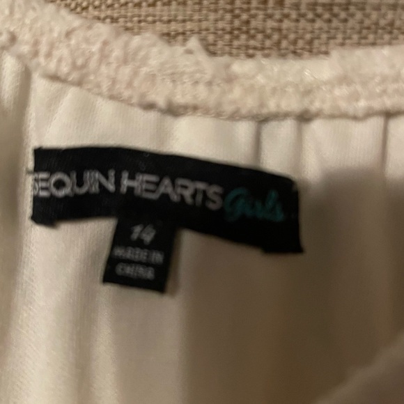 Sequin Hearts Girls Party Casual Holiday Quarter Sleeve Dress 14 knee length - Picture 5 of 7